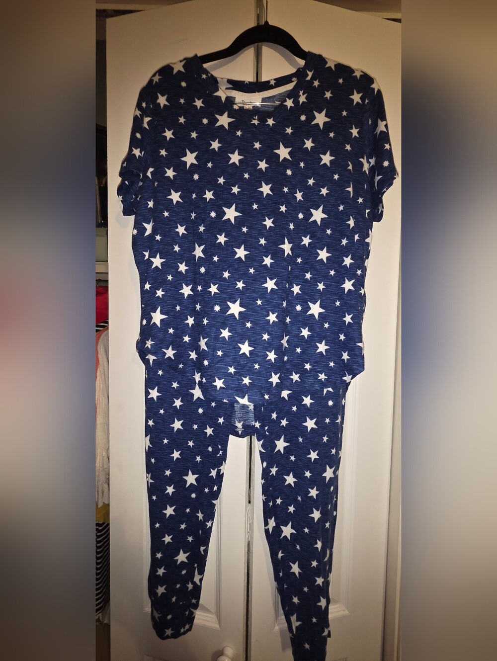 NWT Star Print Blue Pajama Set - White Stars